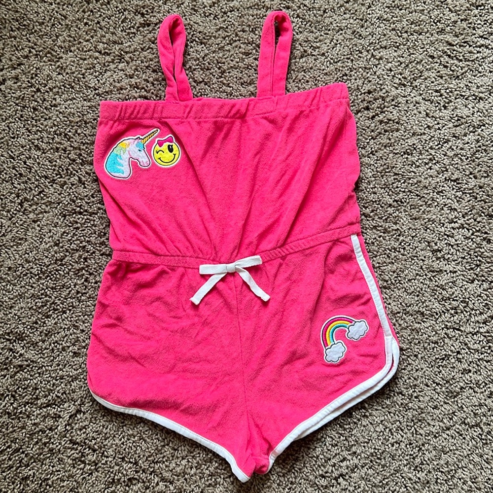Girls romper size 10-12 with patches. Cover-up